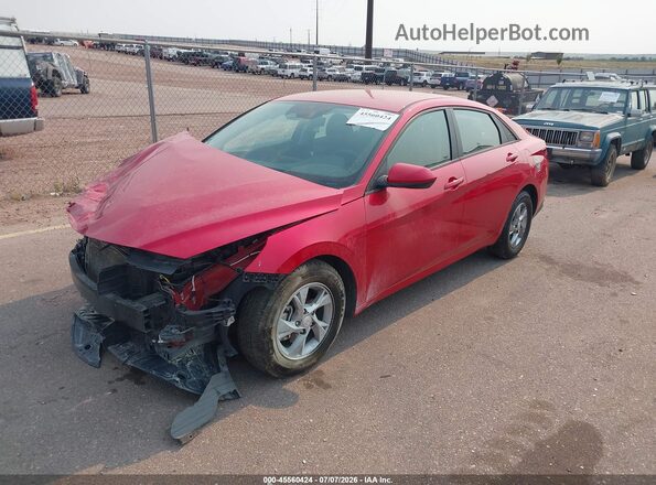 5NPLL4AG6MH036985 2021 HYUNDAI ELANTRA Red Առջևի ձախ երեք քառորդ տեսարան