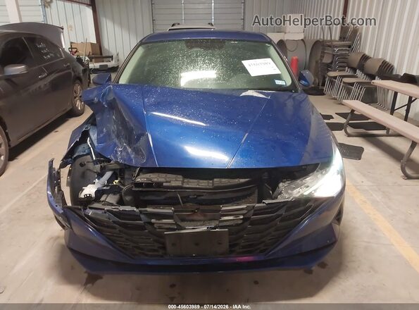 5NPLL4AG7NH080723 2022 HYUNDAI ELANTRA Blue Instrument cluster view