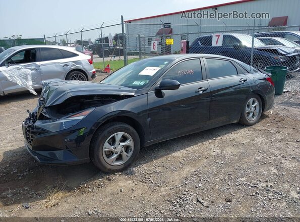 5NPLL4AG8MH047454 2021 HYUNDAI ELANTRA Black Առջևի ձախ երեք քառորդ տեսարան