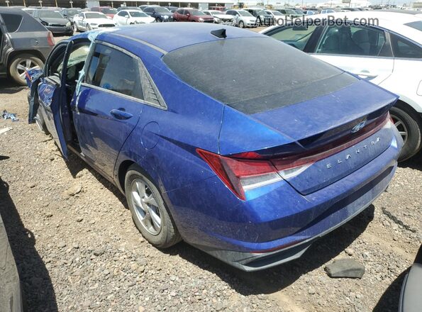 5NPLL4AG8MH052668 2021 HYUNDAI ELANTRA Blue Trasero izquierdo