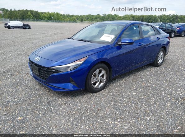5NPLL4AG9MH048869 2021 HYUNDAI ELANTRA Blue Առջևի ձախ երեք քառորդ տեսարան