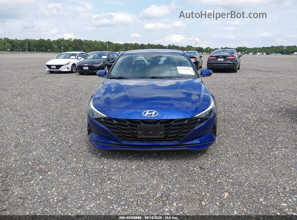 5NPLL4AG9MH048869 2021 HYUNDAI ELANTRA Blue Սալոնի հետևի տեսք