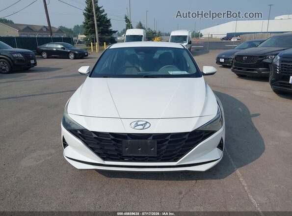 5NPLL4AG9MH049617 2021 HYUNDAI ELANTRA White Widok zestawu wskaźników