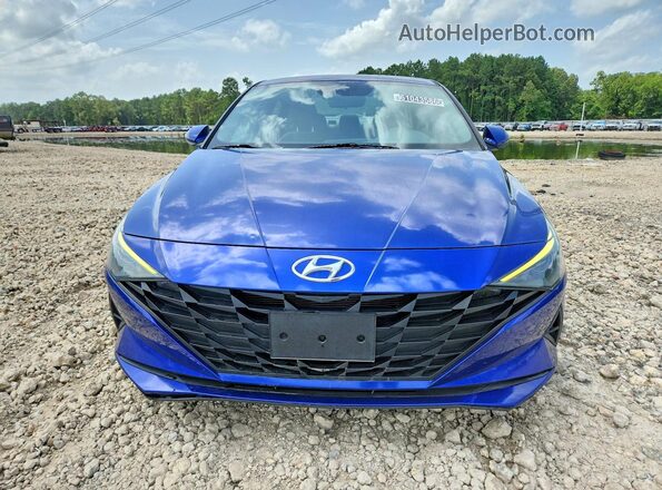 5NPLL4AGXMH027321 2021 HYUNDAI ELANTRA Blue Widok z przodu