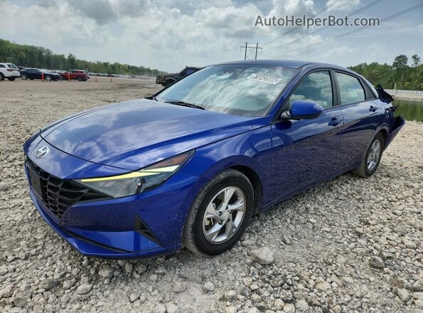 5NPLL4AGXMH027321 2021 HYUNDAI ELANTRA Blue Widok naklejki z numerem VIN