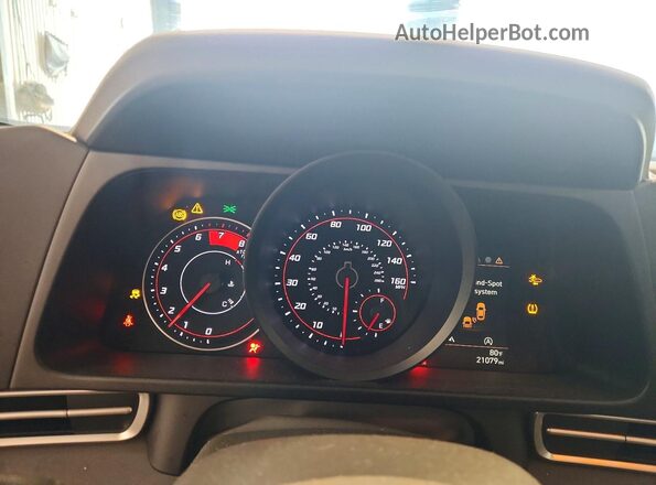 5NPLL4AGXMH038268 2021 HYUNDAI ELANTRA Silver Вид щитка приладів