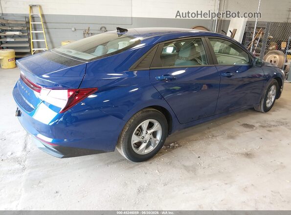 5NPLL4AGXMH043860 2021 HYUNDAI ELANTRA Синий Задняя правая четверть