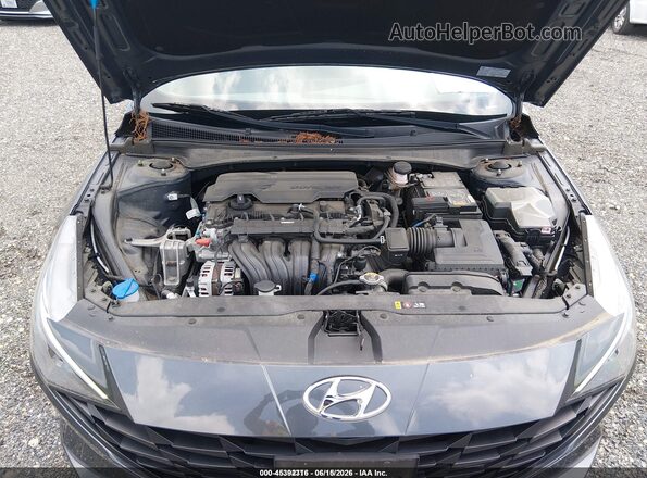5NPLL4AGXMH047472 2021 HYUNDAI ELANTRA Gray Widok z tyłu