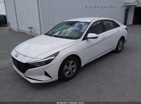 5NPLL4AGXMH049657 2021 HYUNDAI ELANTRA Белый Передняя левая четверть