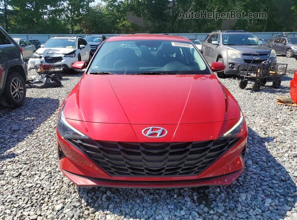 5NPLM4AG0MH002845 2021 HYUNDAI ELANTRA Red წინა ხედი