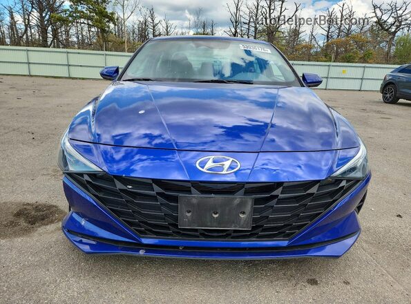 5NPLM4AG0NH083508 2022 HYUNDAI ELANTRA Blue Դիմացի տեսք