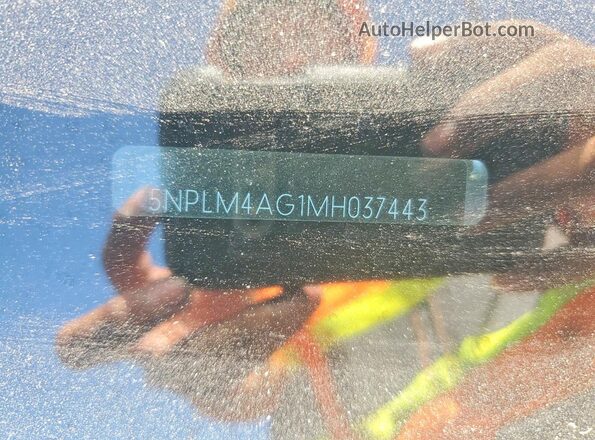 5NPLM4AG1MH037443 2021 HYUNDAI ELANTRA Gray Engine compartment view