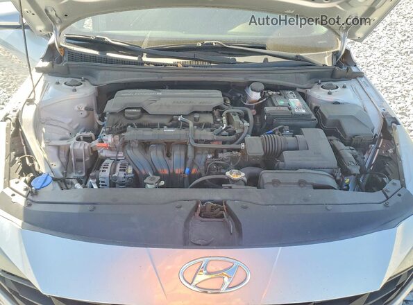5NPLM4AG1MH037443 2021 HYUNDAI ELANTRA Gray Rear interior view