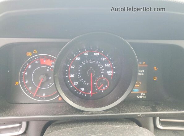 5NPLM4AG1NH055250 2022 HYUNDAI ELANTRA Blue Սարքավորումների վահանակի տեսք