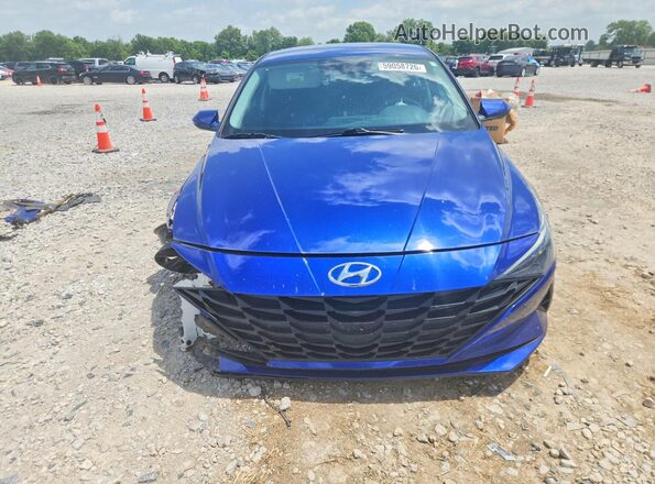 5NPLM4AG1NH055250 2022 HYUNDAI ELANTRA Blue Դիմացի տեսք