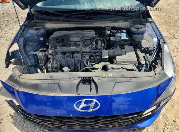 5NPLM4AG1NH055250 2022 HYUNDAI ELANTRA Blue Սալոնի հետևի տեսք