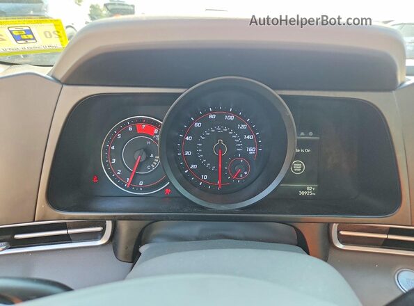5NPLM4AG4MH001570 2021 HYUNDAI ELANTRA White Vista del cuadro de instrumentos