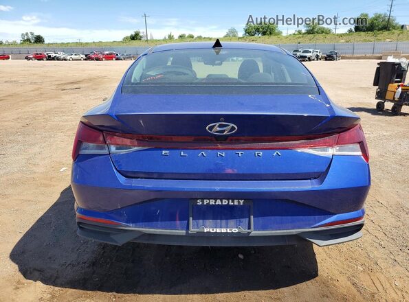 5NPLM4AG4MH047769 2021 HYUNDAI ELANTRA Blue Հետևի տեսք