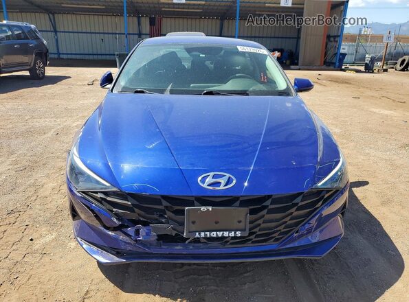 5NPLM4AG4MH047769 2021 HYUNDAI ELANTRA Blue Դիմացի տեսք