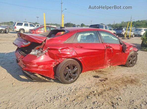 5NPLM4AG4NH069451 2022 HYUNDAI ELANTRA Red Задня права чверть