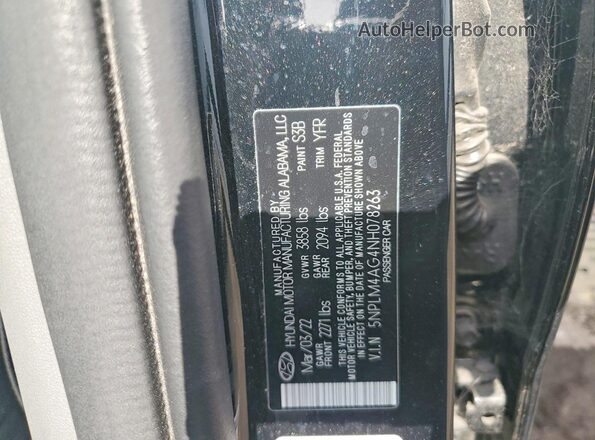 5NPLM4AG4NH078263 2022 HYUNDAI ELANTRA Black Vista del compartimento del motor