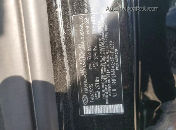 5NPLM4AG4PH110339 2023 HYUNDAI ELANTRA Черный Вид подкапотного пространства