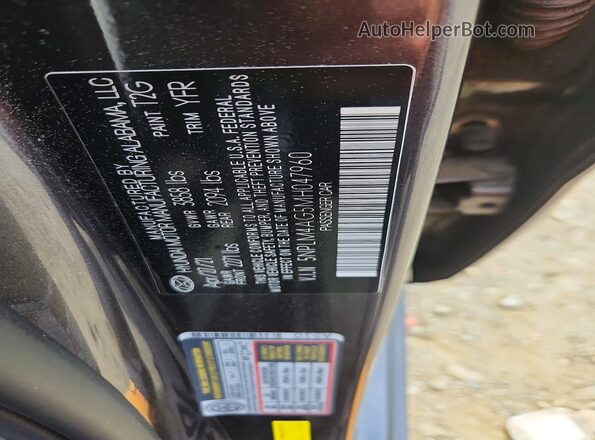5NPLM4AG5MH047960 2021 HYUNDAI ELANTRA Black Vista del compartimento del motor