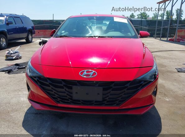 5NPLM4AG6MH001649 2021 HYUNDAI ELANTRA Red ხელსაწყოთა პანელის ხედი