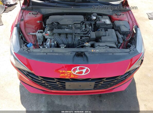 5NPLM4AG6MH001649 2021 HYUNDAI ELANTRA Red უკანა ხედი
