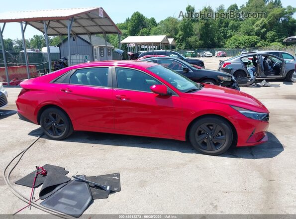 5NPLM4AG6MH001649 2021 HYUNDAI ELANTRA Red უკანა სალონის ხედი