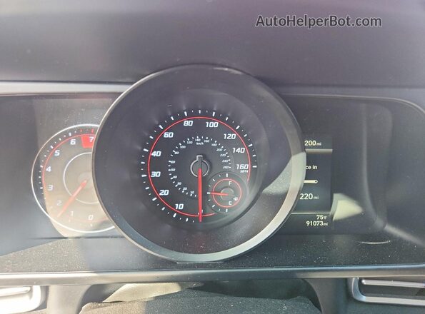 5NPLM4AG6MH034053 2021 HYUNDAI ELANTRA Red Widok zestawu wskaźników