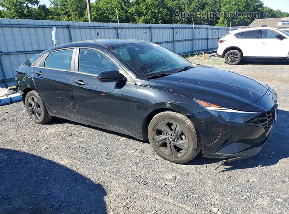 5NPLM4AG6MH044341 2021 HYUNDAI ELANTRA Черный Передняя правая четверть