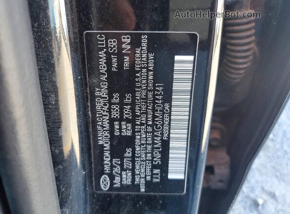 5NPLM4AG6MH044341 2021 HYUNDAI ELANTRA Черный Вид подкапотного пространства
