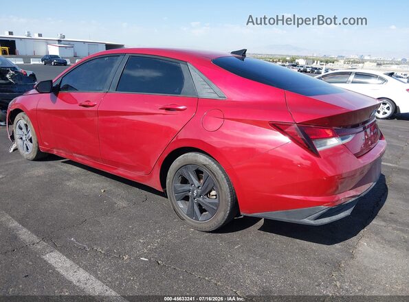 5NPLM4AG7MH046504 2021 HYUNDAI ELANTRA Red უკანა მარცხენა