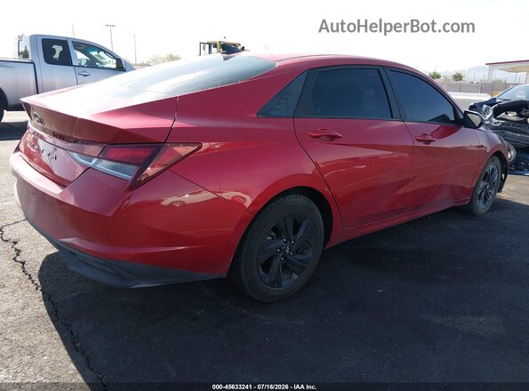5NPLM4AG7MH046504 2021 HYUNDAI ELANTRA Red უკანა მარჯვენა