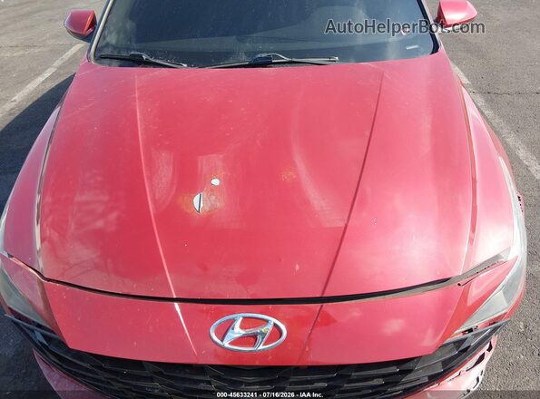 5NPLM4AG7MH046504 2021 HYUNDAI ELANTRA Red უკანა ხედი