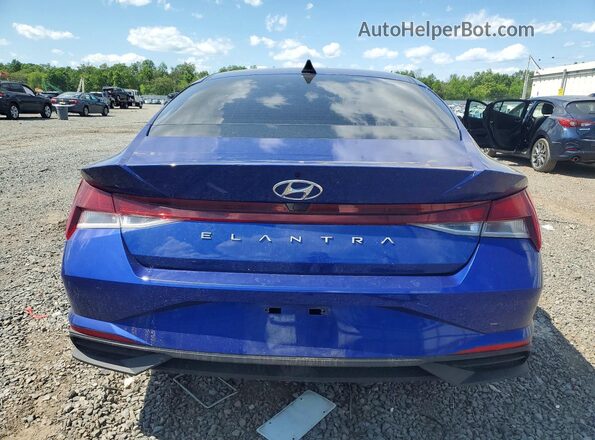 5NPLM4AG8MH011843 2021 HYUNDAI ELANTRA Blue Вид ззаду