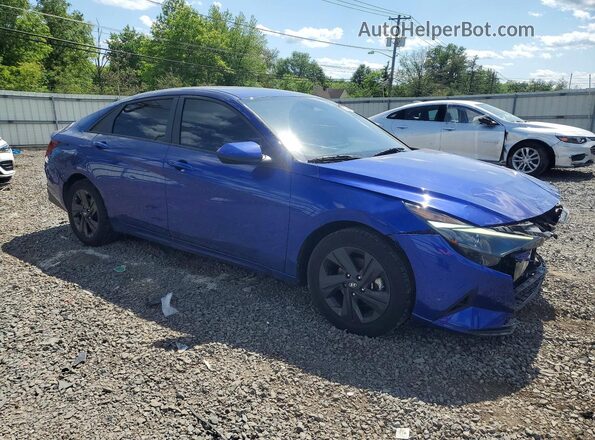 5NPLM4AG8MH011843 2021 HYUNDAI ELANTRA Blue Передня права чверть