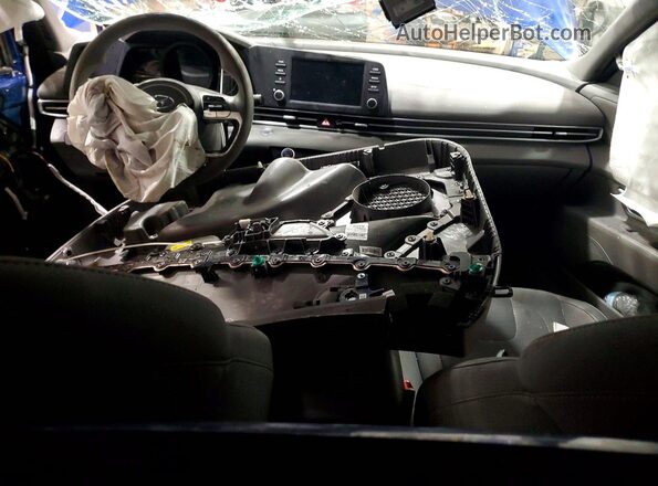 5NPLM4AG8MH035463 2021 HYUNDAI ELANTRA Blue Dashboard view
