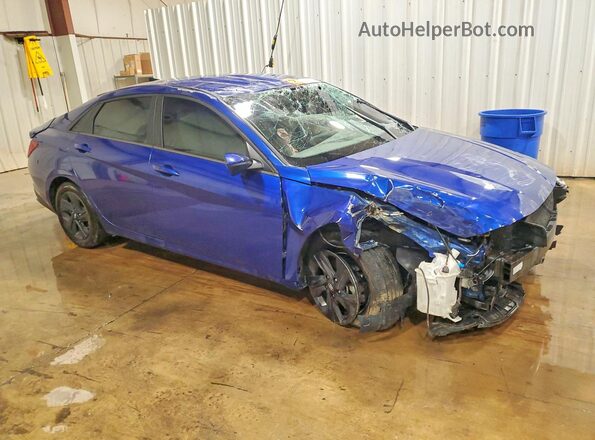 5NPLM4AG8MH035463 2021 HYUNDAI ELANTRA Blue Front right