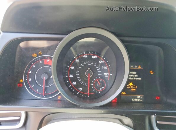 5NPLM4AG8MH036418 2021 HYUNDAI ELANTRA Blue Instrument cluster view