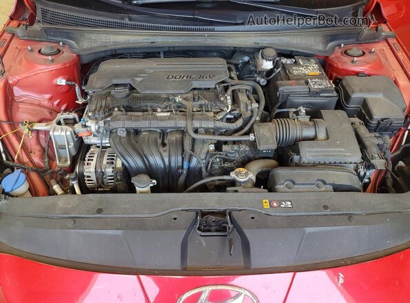 5NPLM4AG9MH024505 2021 HYUNDAI ELANTRA Красный Вид задней части салона