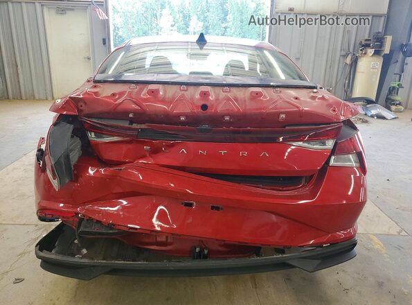 5NPLM4AG9MH024505 2021 HYUNDAI ELANTRA Красный Вид сзади