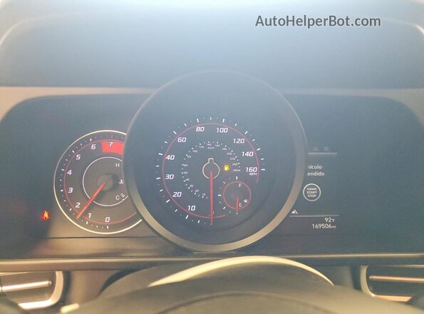 5NPLM4AG9MH024505 2021 HYUNDAI ELANTRA Красный Вид щитка приборов