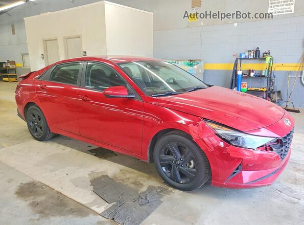 5NPLM4AG9MH024505 2021 HYUNDAI ELANTRA Красный Передняя правая четверть
