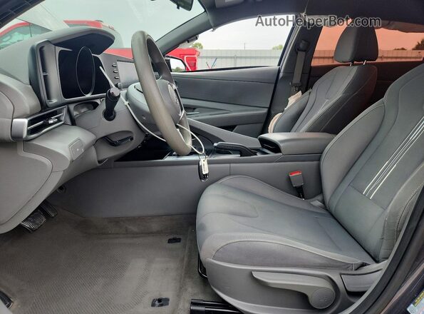 5NPLM4AG9MH047024 2021 HYUNDAI ELANTRA Charcoal Widok wnętrza z przodu