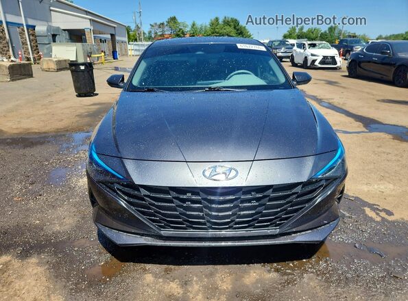 5NPLM4AG9NH082390 2022 HYUNDAI ELANTRA Gray Դիմացի տեսք