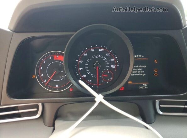 5NPLM4AG9PH100468 2023 HYUNDAI ELANTRA White Вид щитка приладів