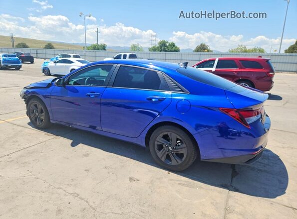 5NPLM4AGXMH000441 2021 HYUNDAI ELANTRA Blue Trasero izquierdo