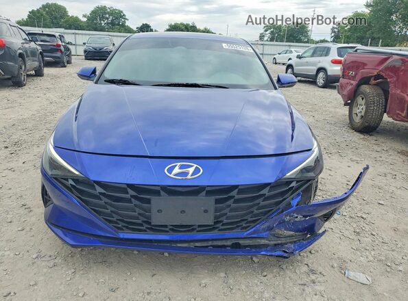 5NPLM4AGXMH017546 2021 HYUNDAI ELANTRA Blue Вид спереду